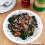 Mushrooms and Spinach with Parmesan and Paprika