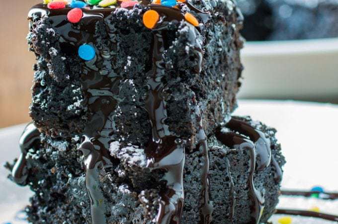 Dark Chocolate Black Bean Brownies | DizzyBusyandHungry.com - You must try this brownie recipe for a delicious, fudgy, and better-for-you treat!